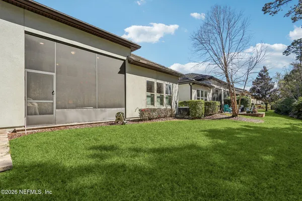 a view of outdoor space with seating