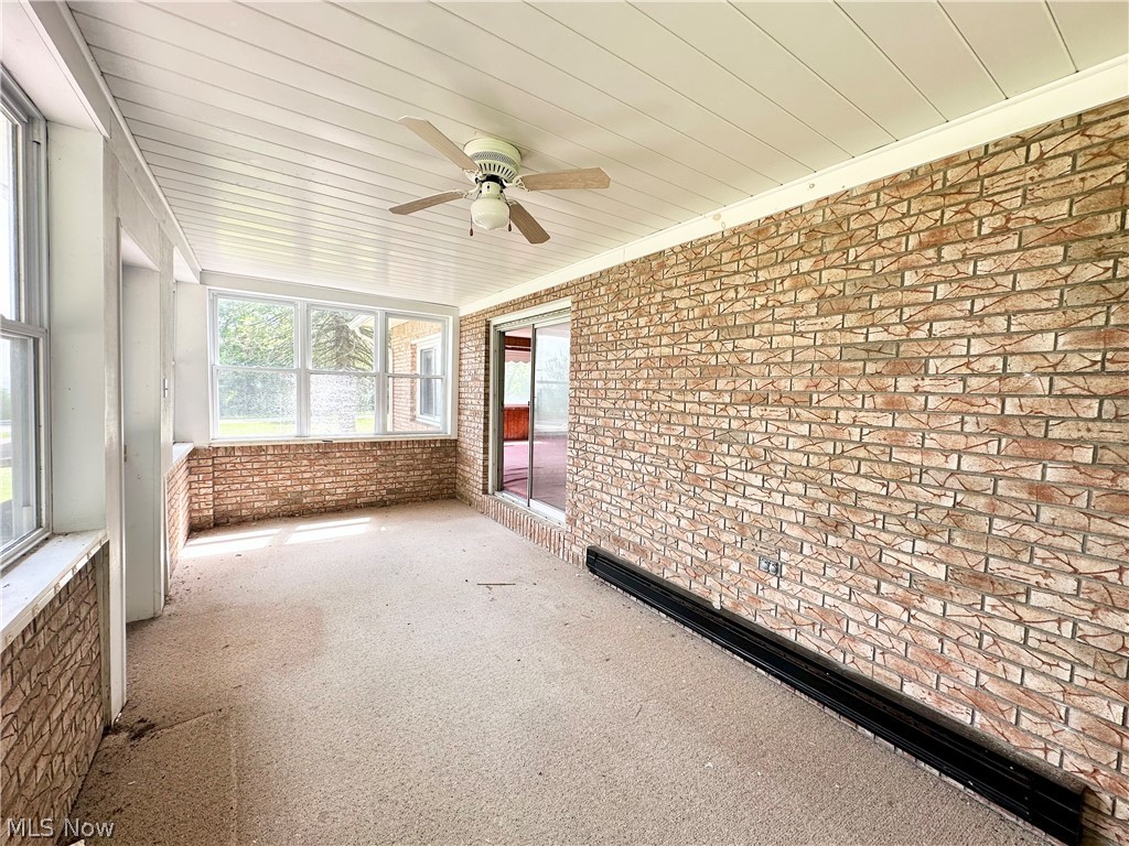 28 Richter Road Colliers, WV 26035 - Photo 20 of 38 Sun room featuring ceiling fan