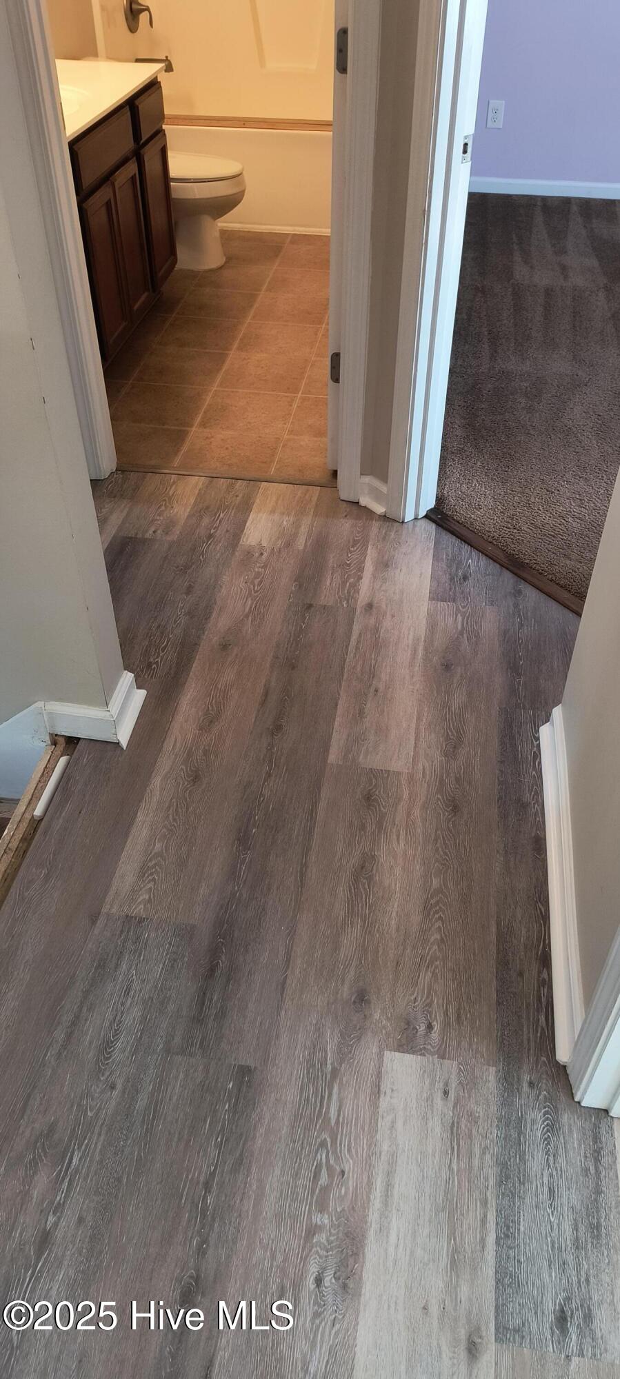 419 Lafitte Way New Bern, NC 28560 - Photo 12 of 15 LVP in hallway between bedrooms