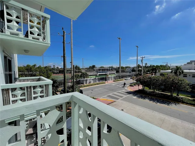 a city view from the balcony