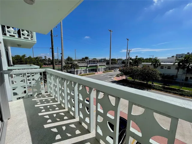 a view of city from balcony