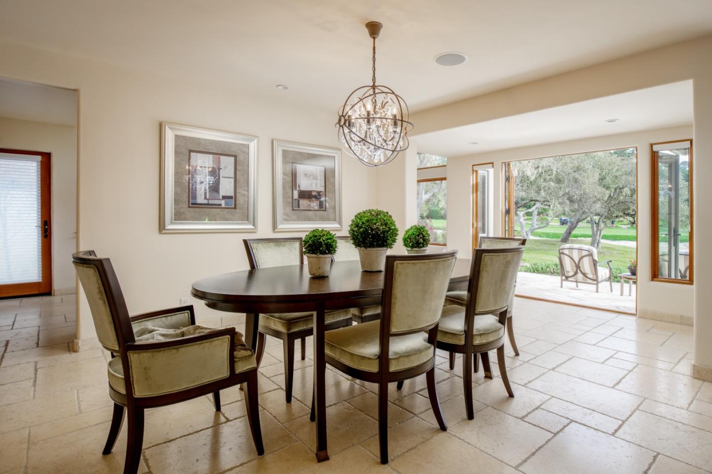 1060 Rodeo Road Pebble Beach, CA 93953 - Photo 7 of 30 a view of a dining room with furniture window and outside view