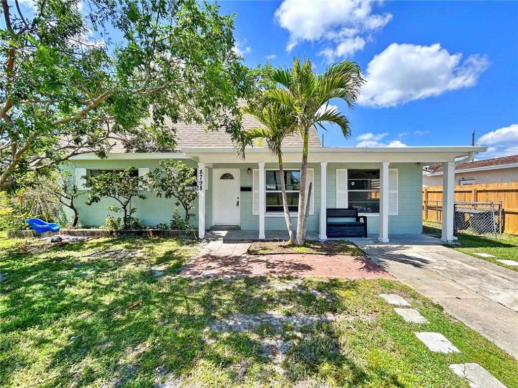 a view of a house with a patio