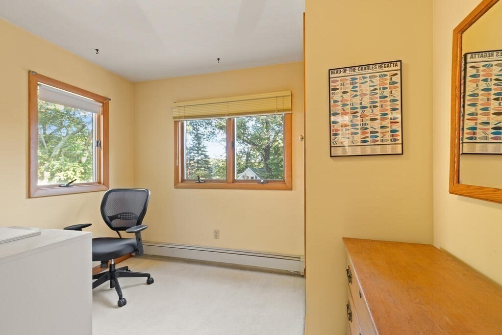 98 Dudley Road Wayland, MA 01778 - Photo 26 of 41 a view of a workspace with a window and chair