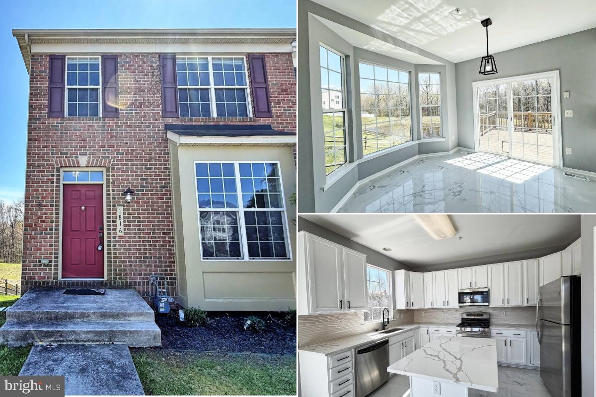 a view of kitchen with windows
