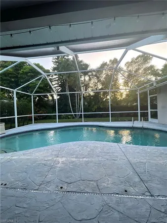 a view of backyard with green space