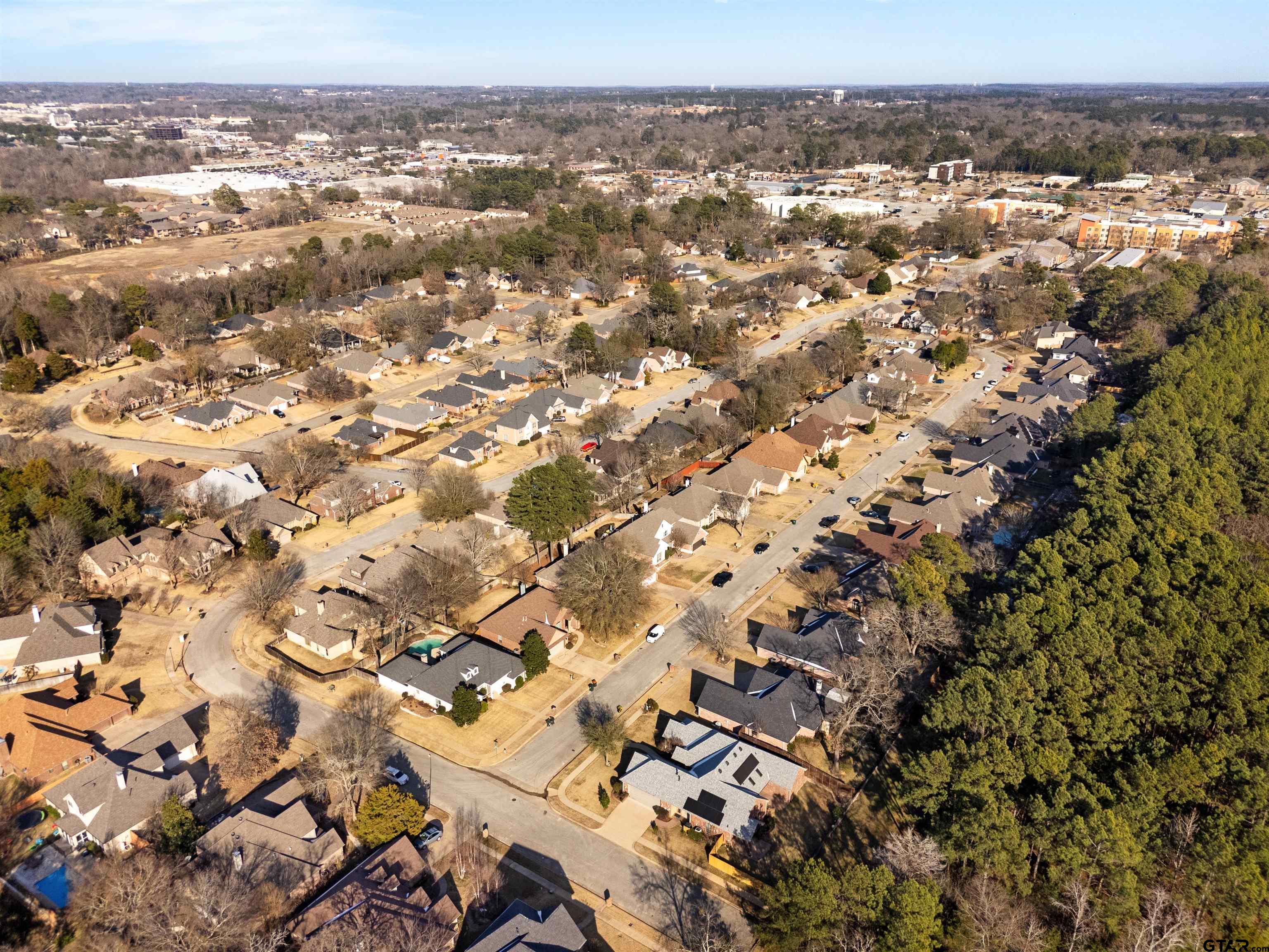 714 Huntwick Lane Tyler, TX 75703 - Photo 18 of 39 an aerial view of residential houses with city view