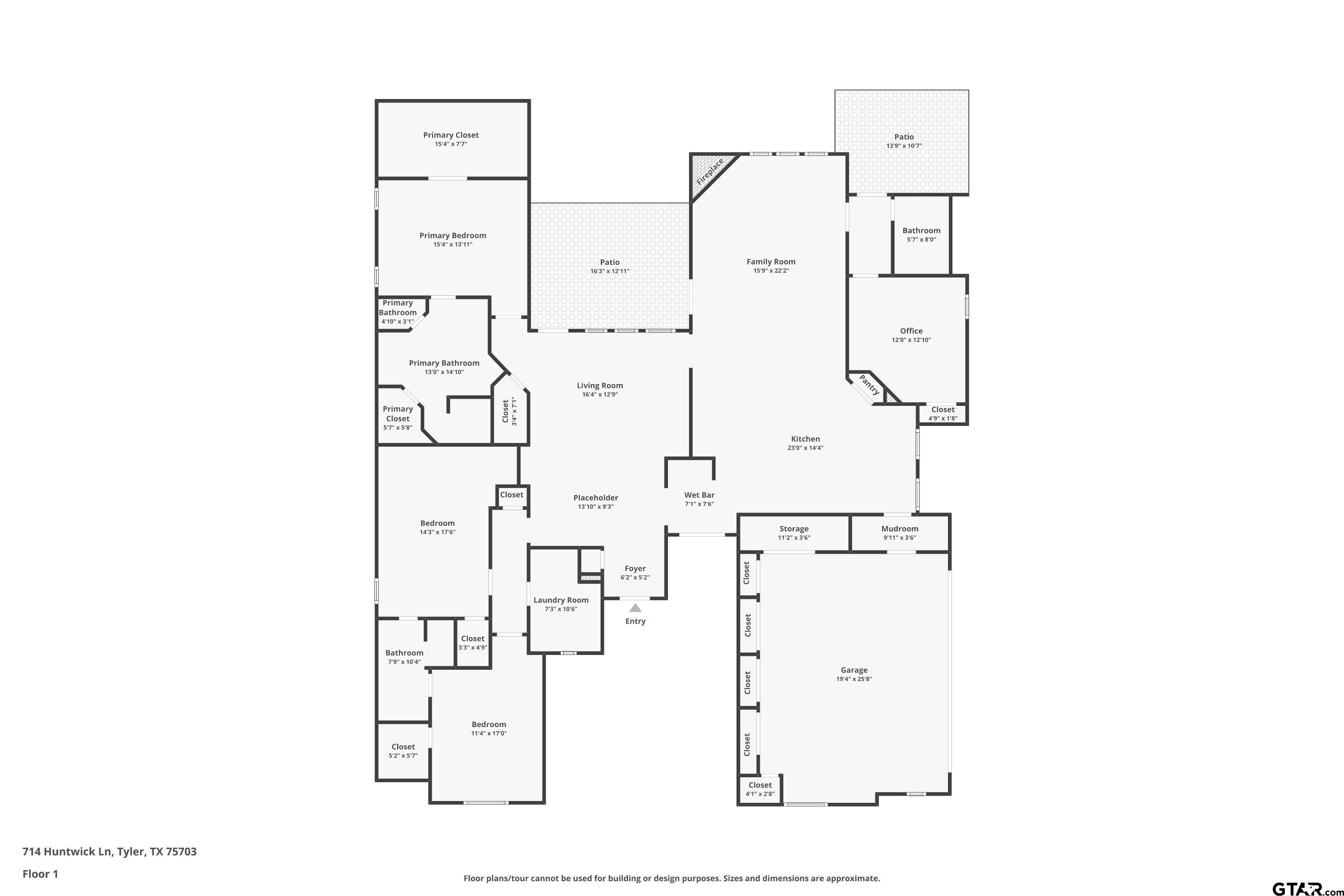 714 Huntwick Lane Tyler, TX 75703 - Photo 39 of 39 a picture of floor plan