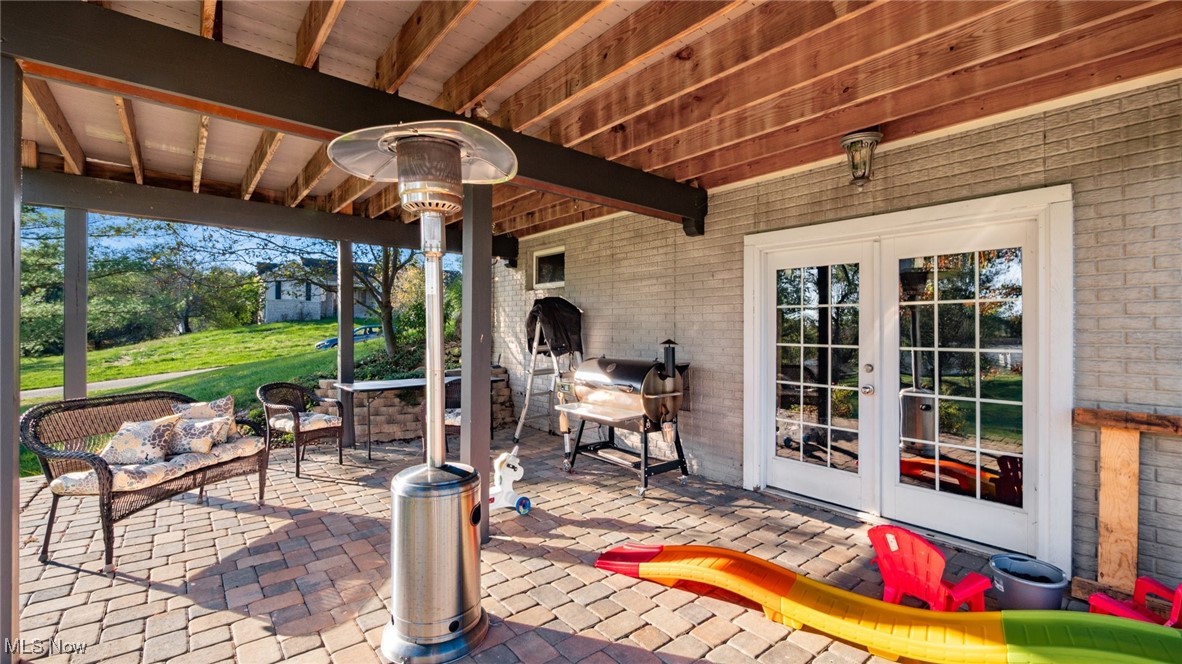 62960 James Road Cambridge, OH 43725 - Photo 34 of 40 View of patio / terrace with french doors and grilling area