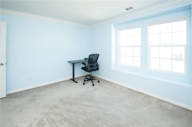 a view of a terrace with sky view