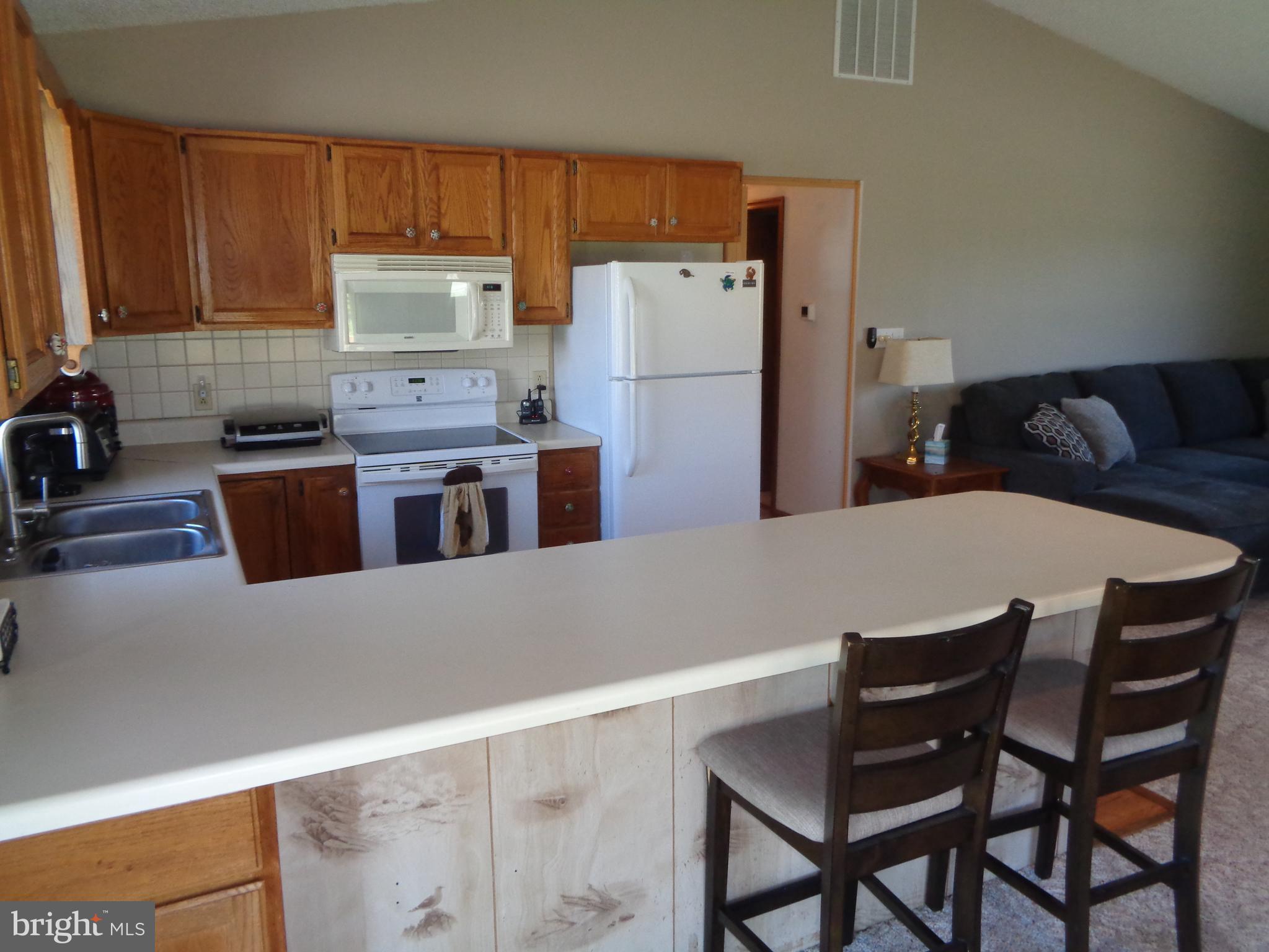 27174 Champ Wharf Road Princess Anne, MD 21853 - Photo 10 of 32 a kitchen with stainless steel appliances a table chairs and a refrigerator