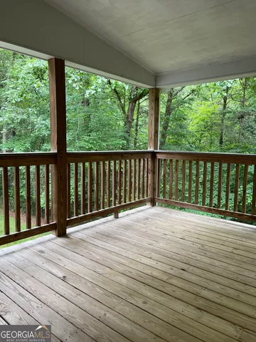 a view of wooden deck