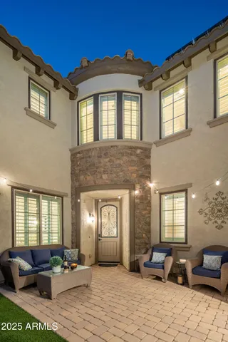 a front view of a house