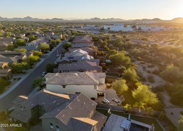 an aerial view of multiple house