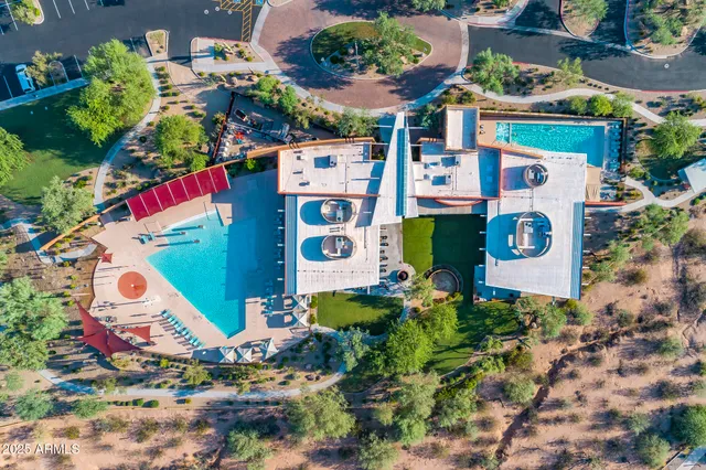 an aerial view of a city with lots of residential buildings