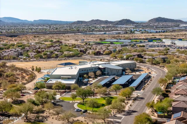 an aerial view of multiple house