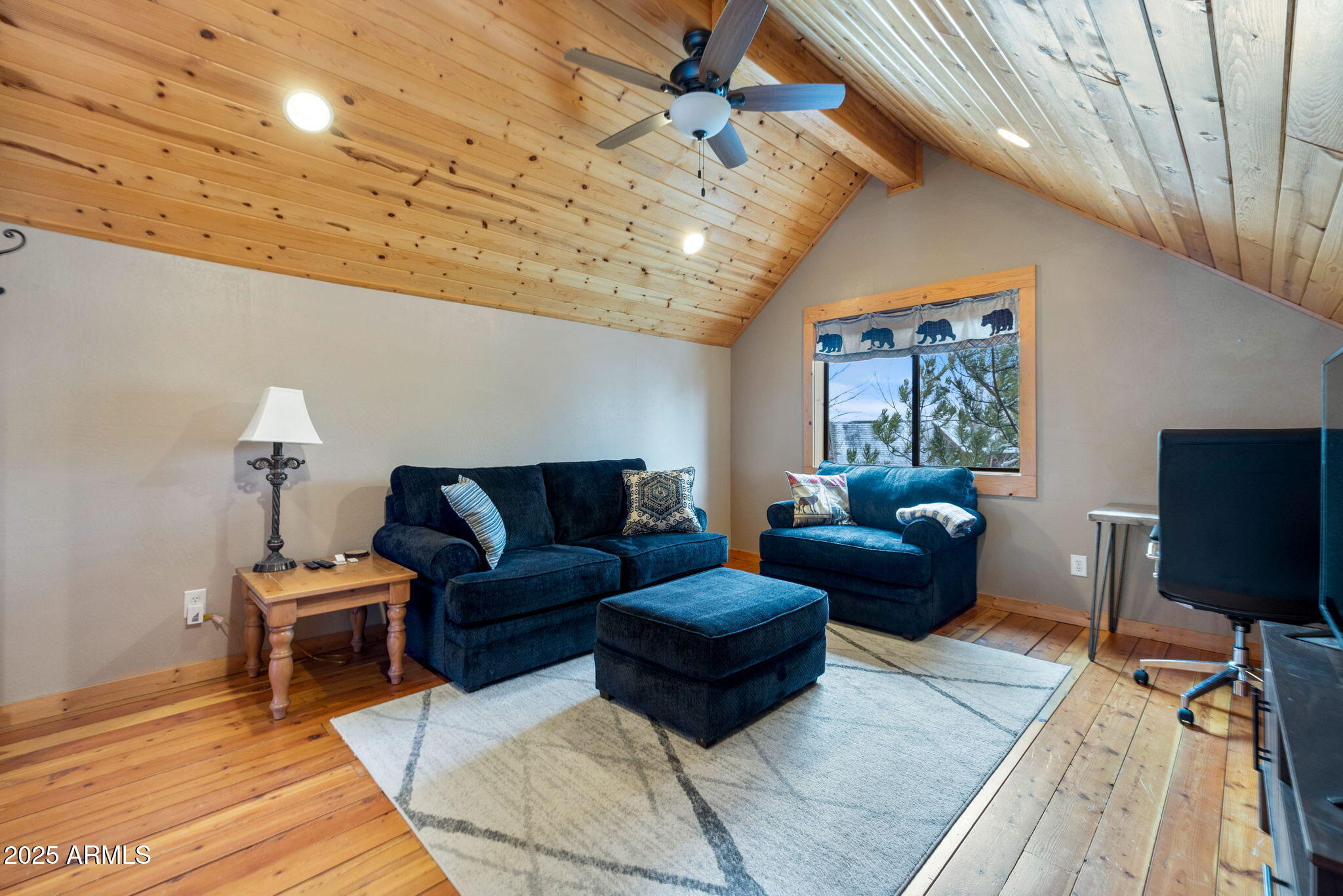 2300 Overgaard Springs Loop Overgaard, AZ 85933 - Photo 27 of 48 a living room with furniture a ceiling fan and a rug