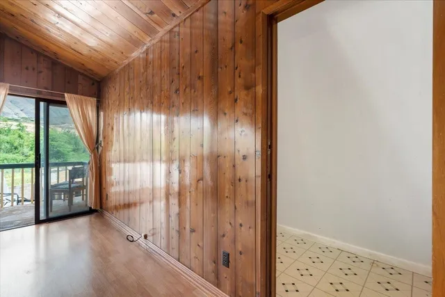 a view of hallway with windows