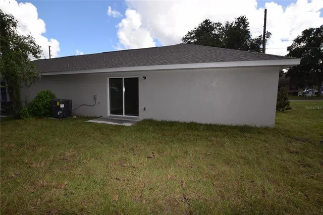 a backyard of a house