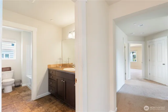 a view of a bathroom with a sink and toilet