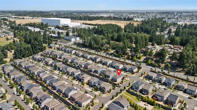 an aerial view of multiple house