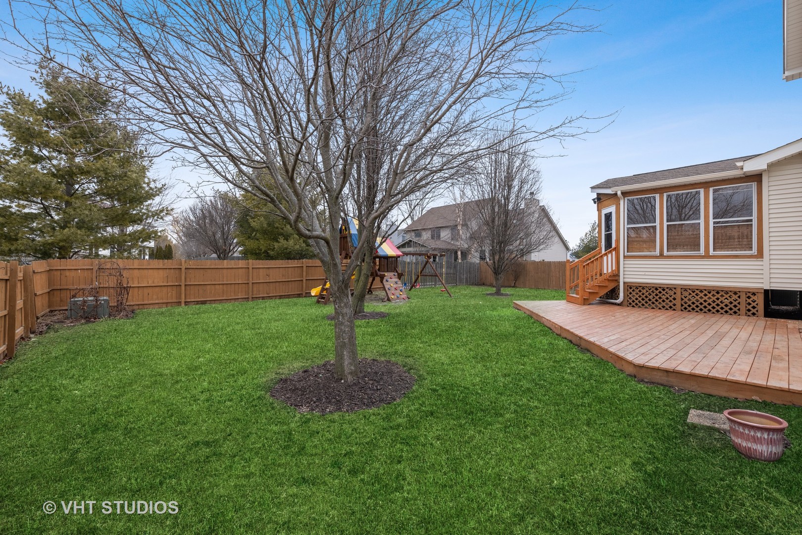 5201 Brighton Lane Plainfield, IL 60586 - Photo 18 of 18 a view of a backyard with a garden