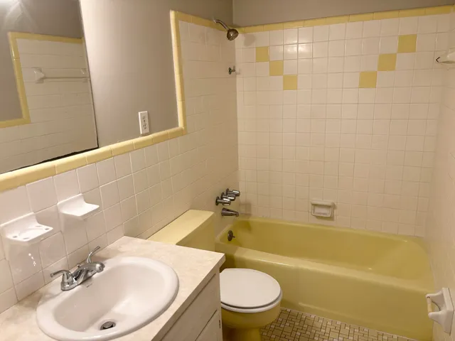 a bathroom with a sink a toilet and a bathtub
