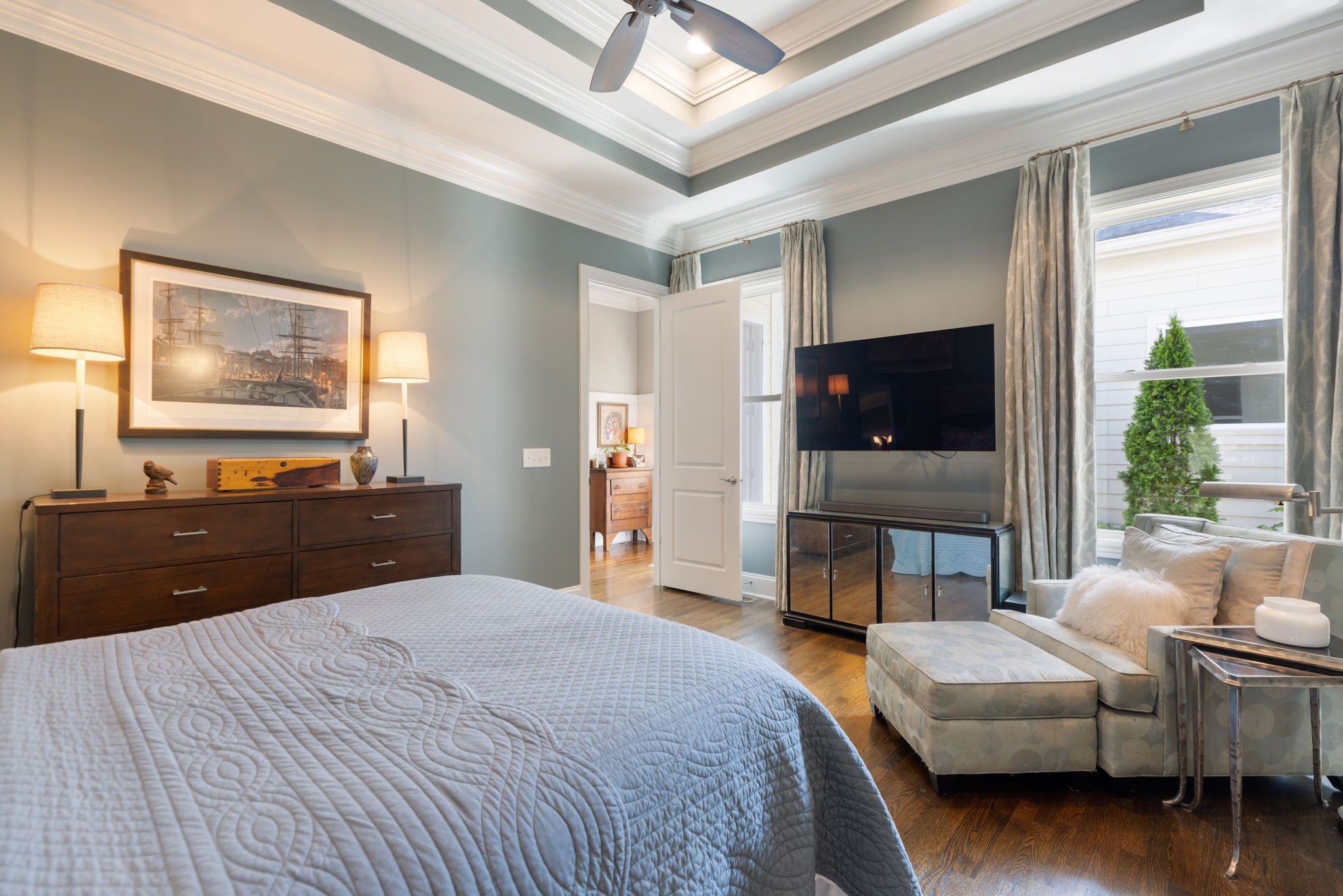 320 Fitzgerald Street Franklin, TN 37064 - Photo 37 of 64 a bedroom with a bed and a flat screen tv