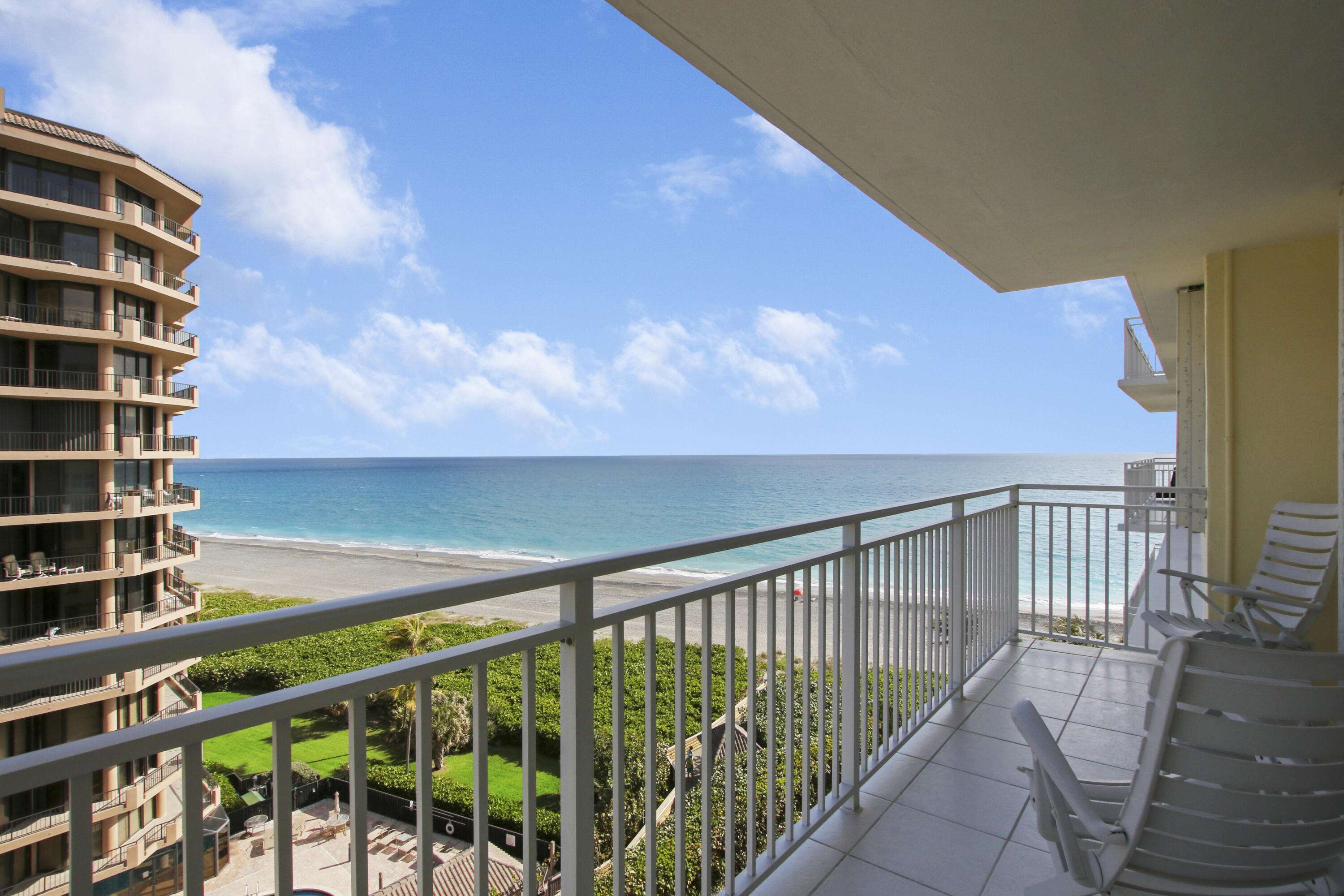 500 Ocean Drive, Unit E9A Juno Beach, FL 33408 - Photo 18 of 21 a view of balcony with wooden floor