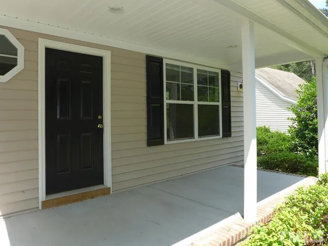 a view of front door of house