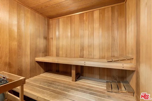 a room with a chair and table