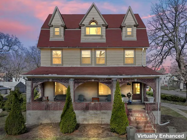 a front view of a house