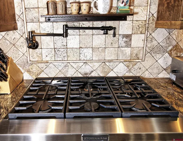 a close view of stove