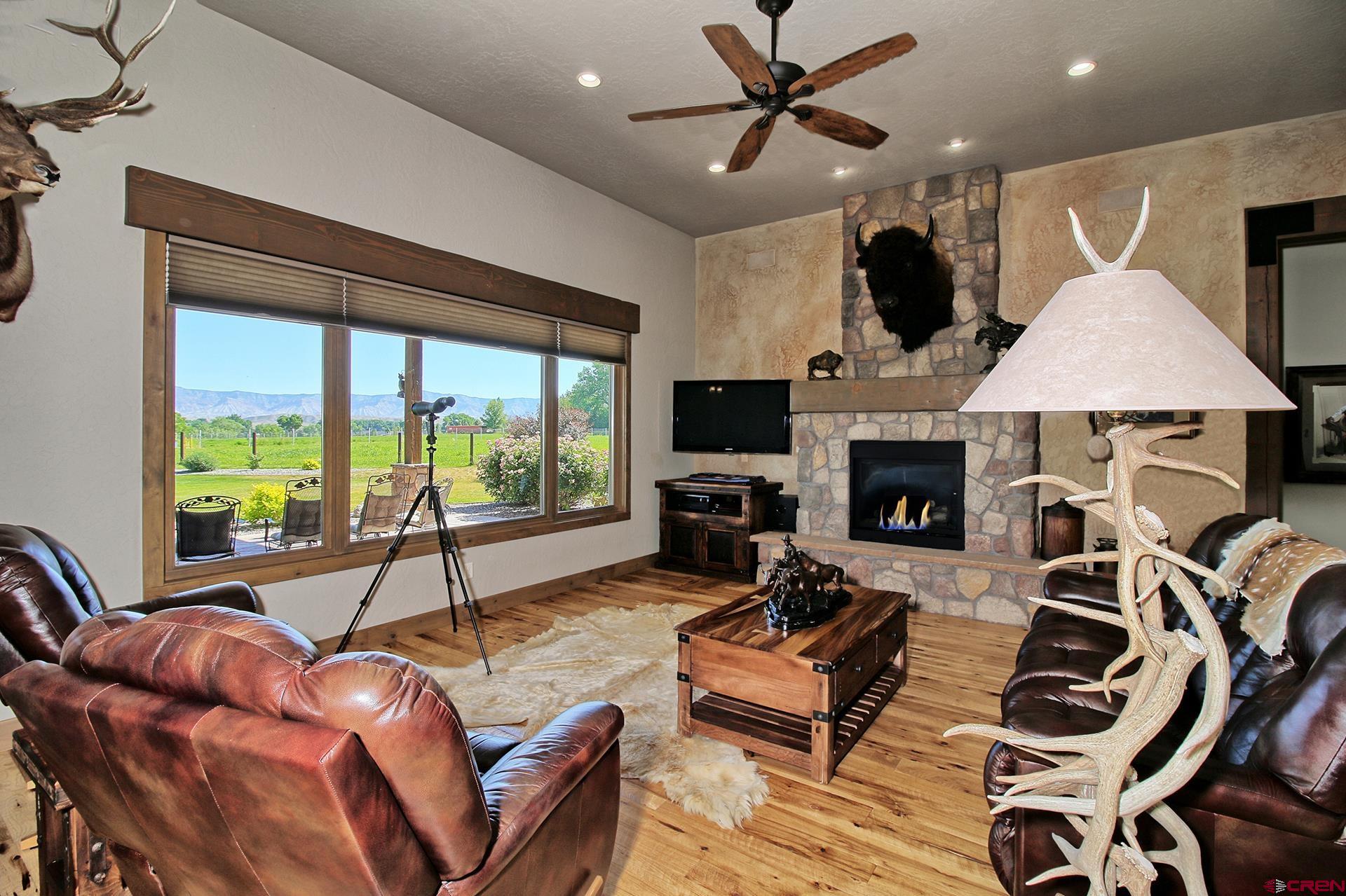 971 24 Road Grand Junction, CO 81505 - Photo 8 of 43 a living room with furniture a fireplace and a flat screen tv