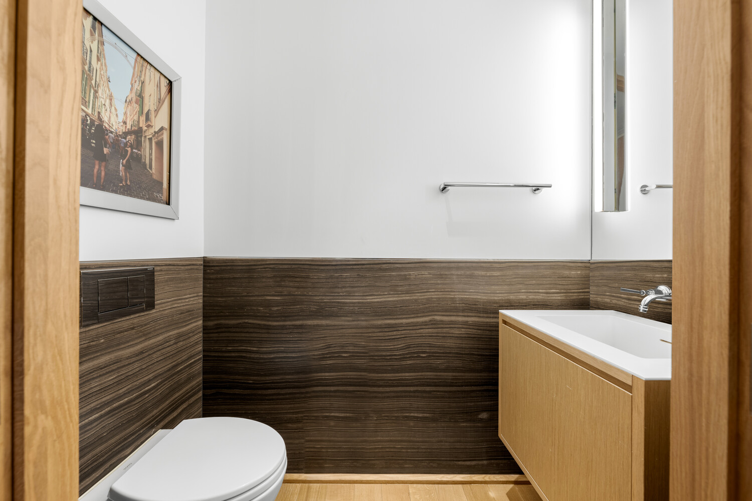 71 Reade Street, Unit 4C Manhattan, NY 10007 - Photo 10 of 12 a bathroom with a toilet and a shower