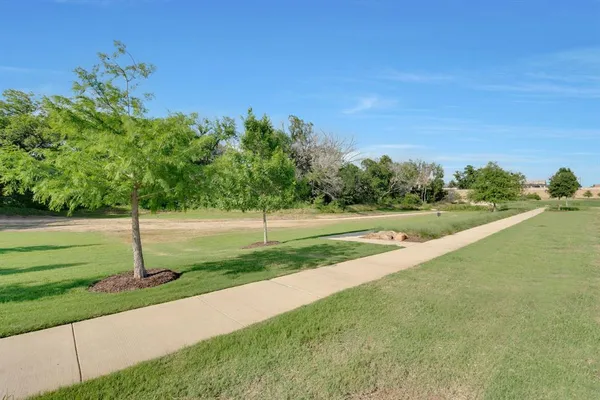 a park with lots of traffic signal lights