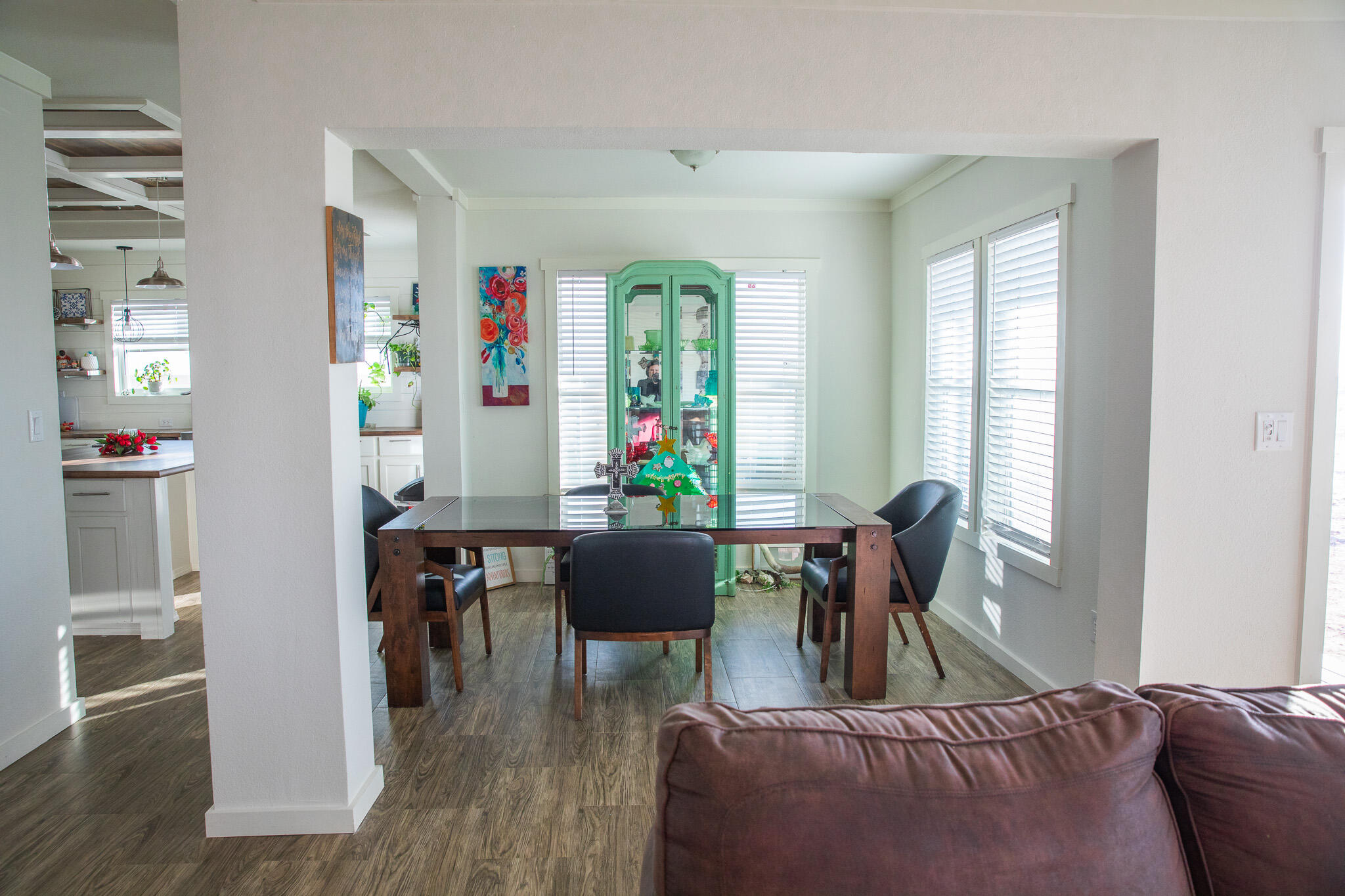 1388 Mallard Road Wilson, TX 79381 - Photo 13 of 45 a view of a dining room with furniture window and wooden floor