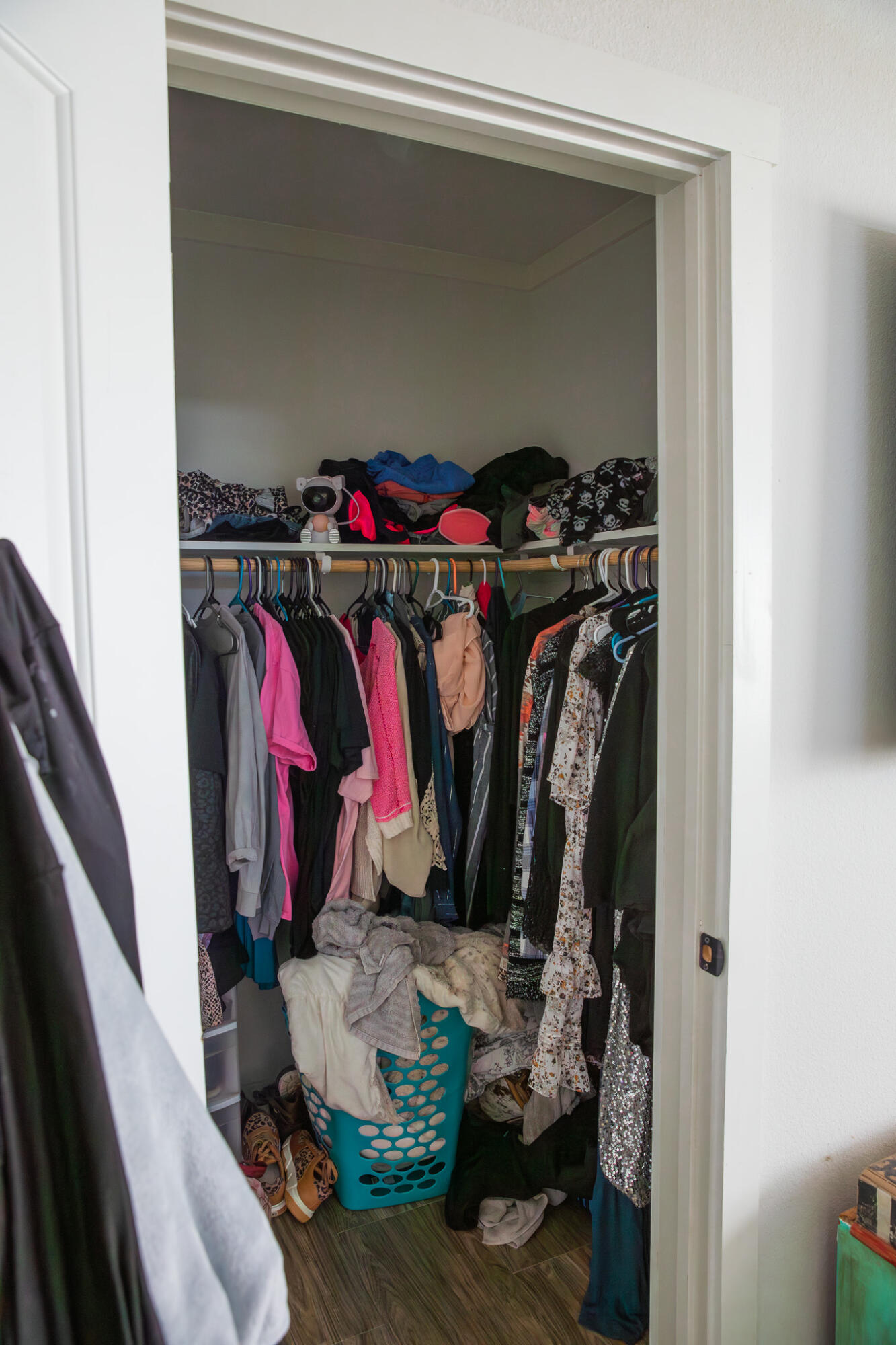 1388 Mallard Road Wilson, TX 79381 - Photo 33 of 45 a view of walk in closet with clothes