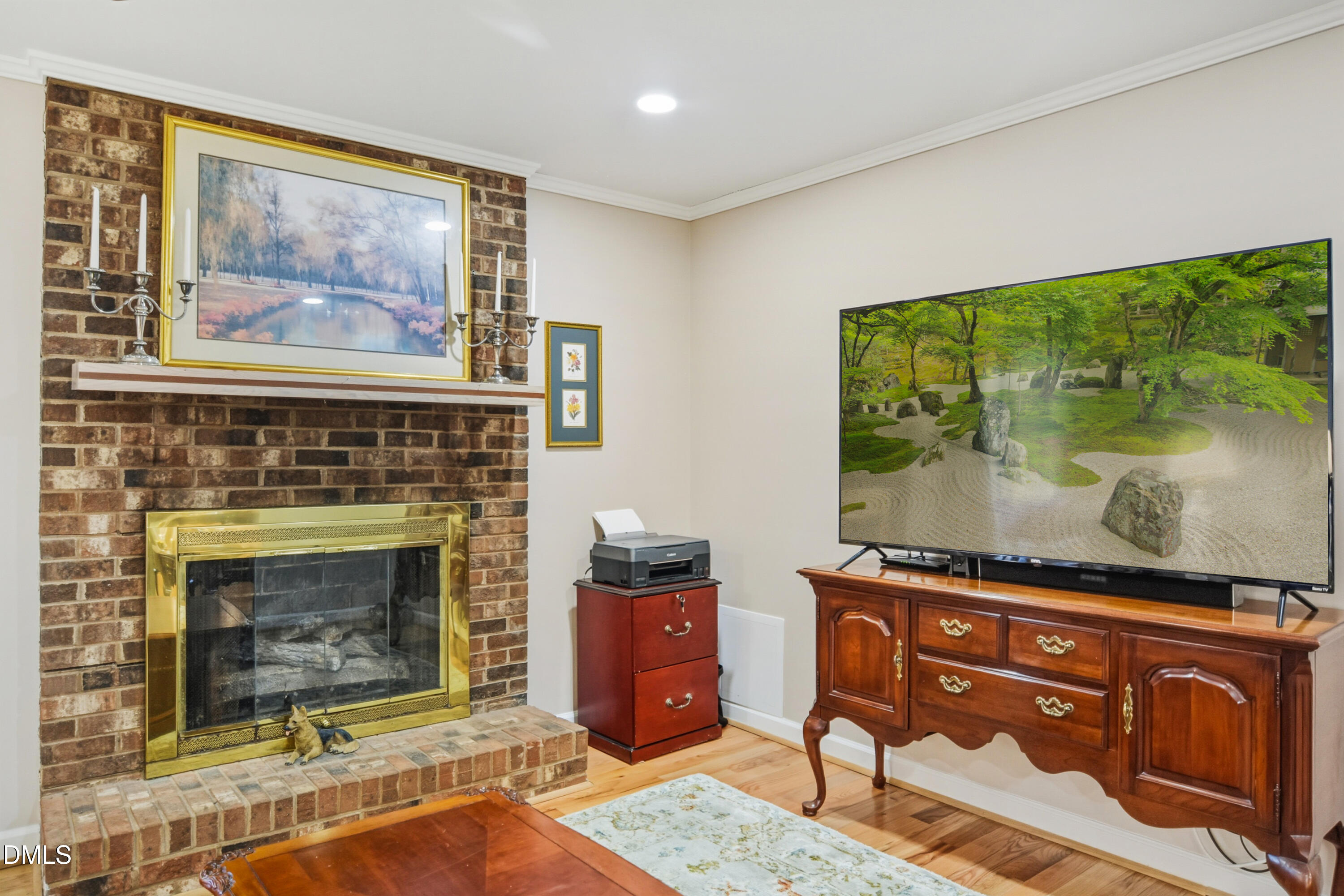 4911 Seterra Bend Durham, NC 27712 - Photo 7 of 26 a living room with furniture and a fireplace