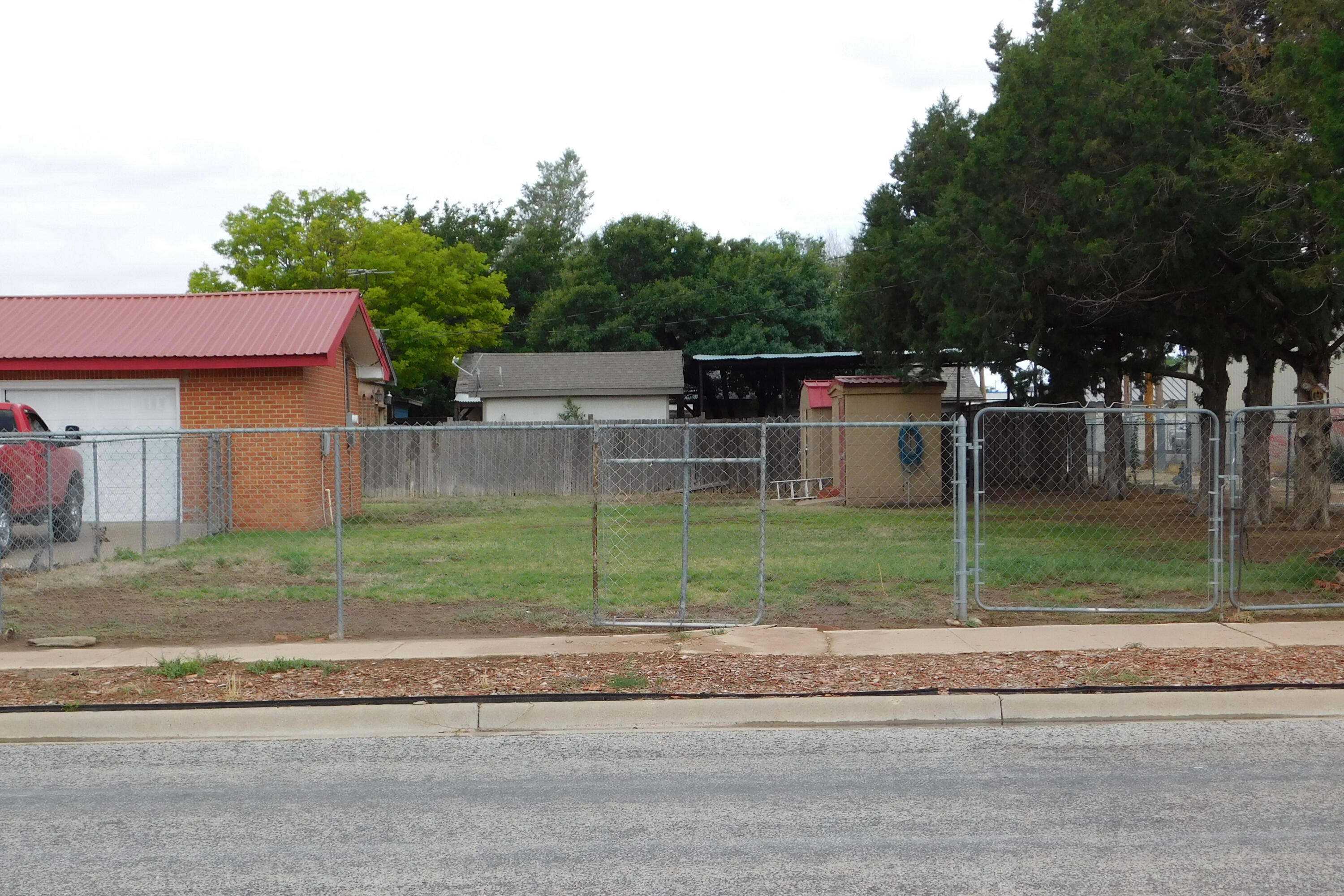 122 West 16th Street Muleshoe, TX 79347 - Photo 22 of 27 a view of a house with a backyard and a forest