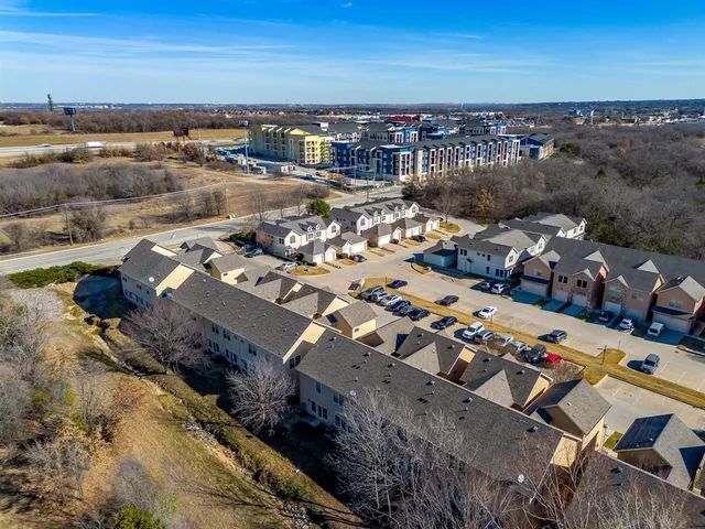 an aerial view of multiple house