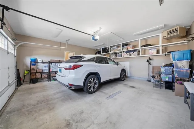 a car parked in garage