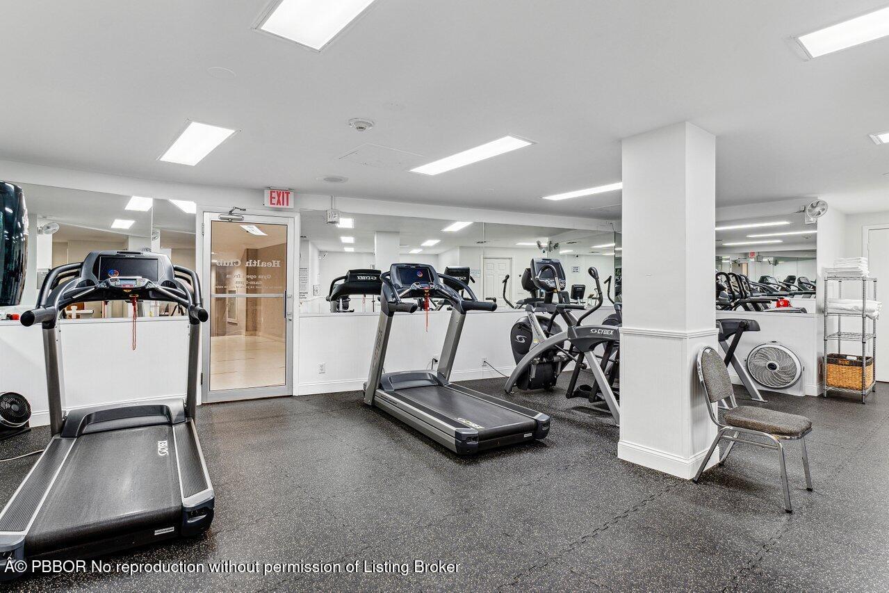 44 Cocoanut Row, Unit 120B Palm Beach, FL 33480 - Photo 40 of 42 a view of a room with gym equipment