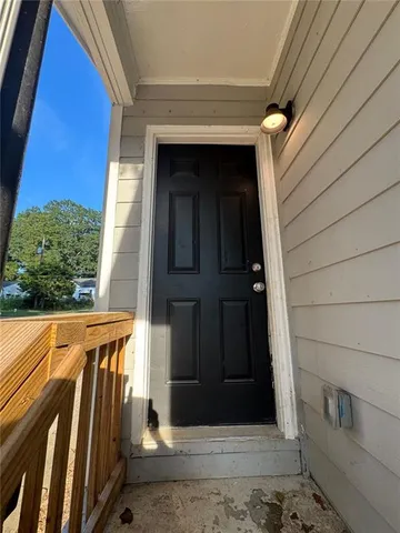 a view of front door