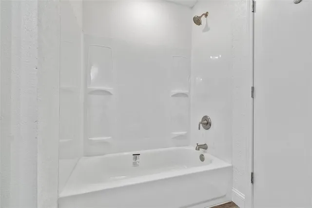 a bathroom with a tub
