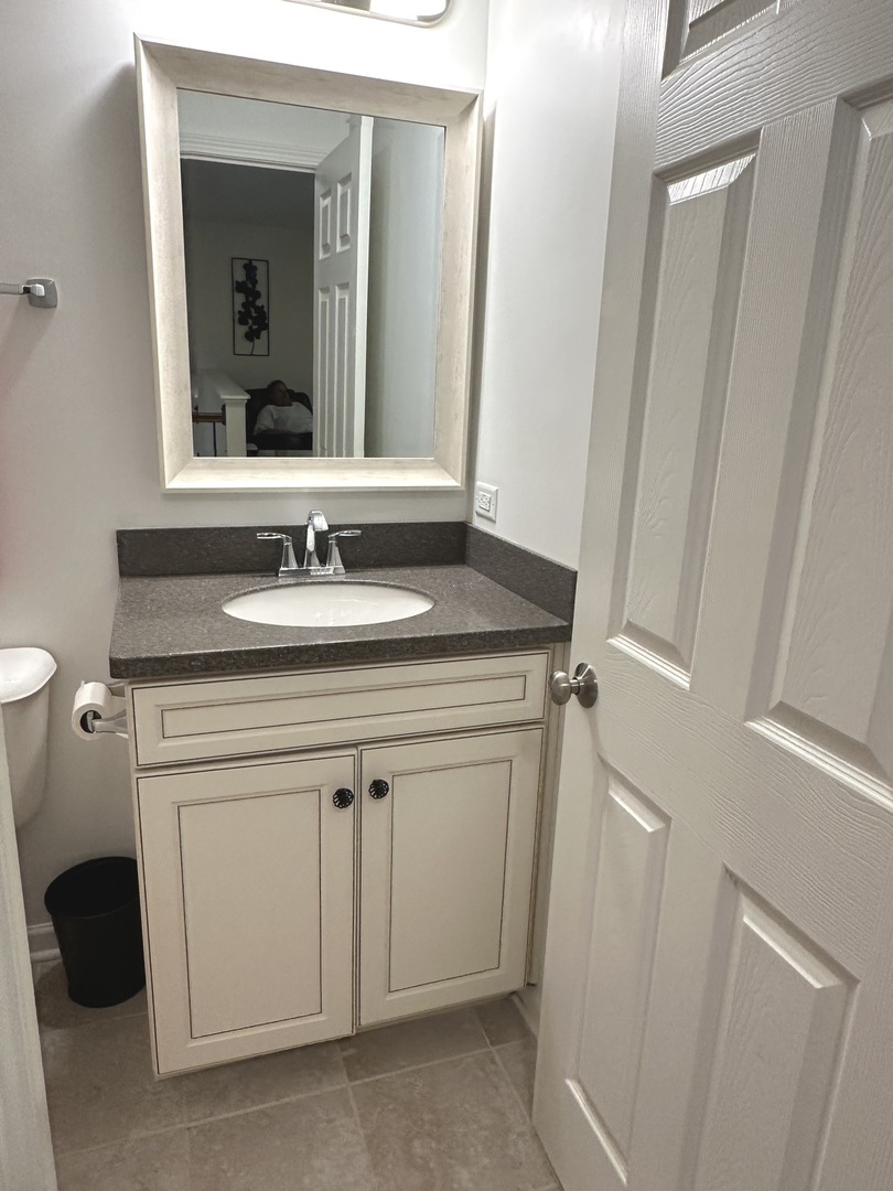5102 Monroe Street Matteson, IL 60443 - Photo 41 of 54 a bathroom with a sink and a mirror