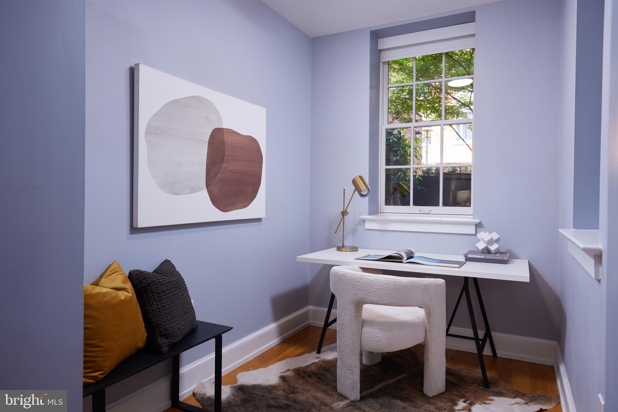 215 I Street Northeast, Unit 1B Washington, DC 20002 - Photo 35 of 78 Office nook with view out onto the patio