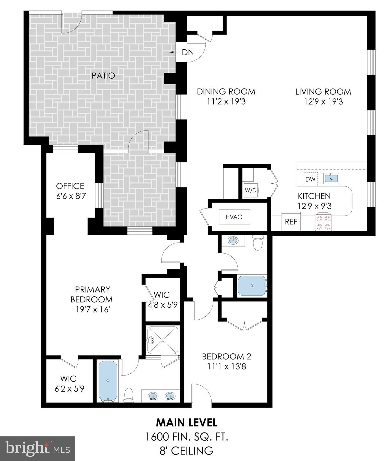 215 I Street Northeast, Unit 1B Washington, DC 20002 - Photo 78 of 78 Floor plan for this spacious easy living home