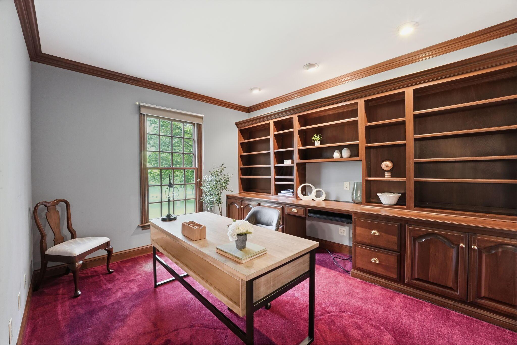 1159 Stone Run Lancaster, OH 43130 - Photo 11 of 53 Private Office with Built In Bookshelves adjacent to Foyer.