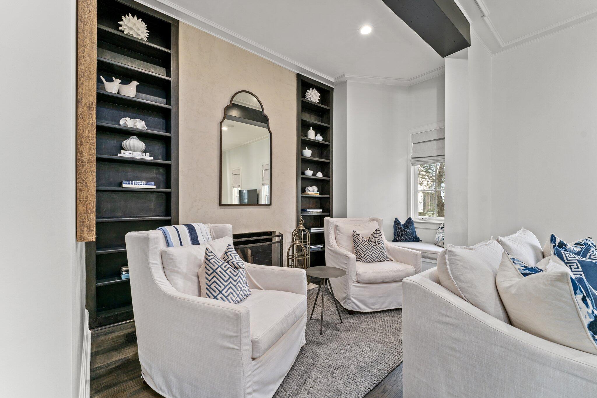 101 Round Road Rosemary Beach, FL 32461 - Photo 3 of 46 a living room with furniture a lamp and a large window